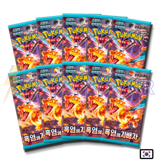 Pack de 10 Boosters Pokémon – SV3 Ruler of the Black Flame (Coréen)